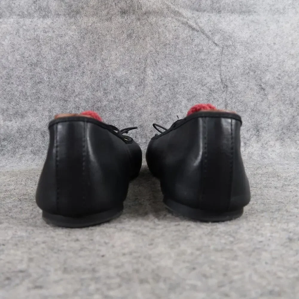 Wonder Nation Shoes Kids 4 Ballet Flats Bow Black Foot Strap Classic Girls Dress